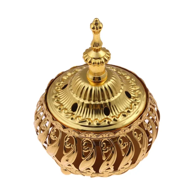 Brule Encens Marocain en Métal Luxe - Support pour Encens Arabes & Cônes - Style Vintage Élégant - Image 5