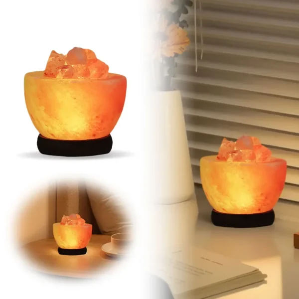 Lampe en sel rose de l’Himalaya éclairante – Décoration zen et purifiante pour la maison