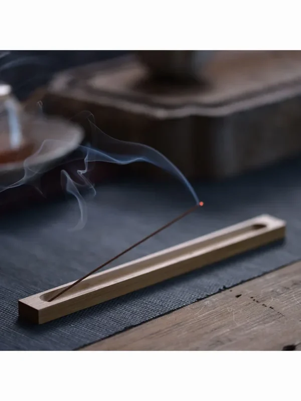 Porte-Encens en Bois pour Encens en Spirale - Brûleur d'Encens Élégant et Naturel - Image 3