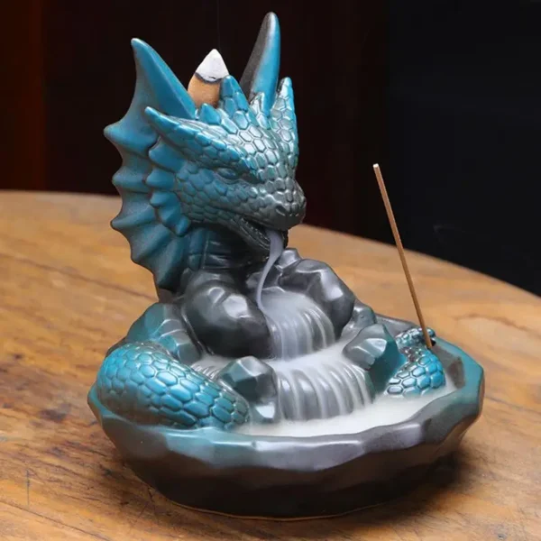 Porte-Encens Dragon Fontaine à Encens – Brûle-Encens Cascade Élégant