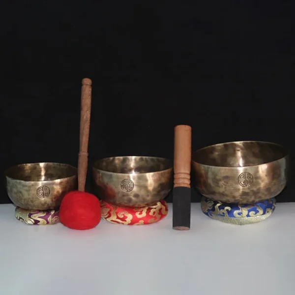 Grand Bol Tibétain Pleine Lune Népalais – Fait Main – Méditation, Yoga et Amélioration de la Concentration - Image 6