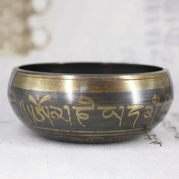 Bol Chantant Tibétain en Métal – Bol de Méditation Bouddhiste en Bronze pour Yoga et Thérapie de Guérison - Image 2