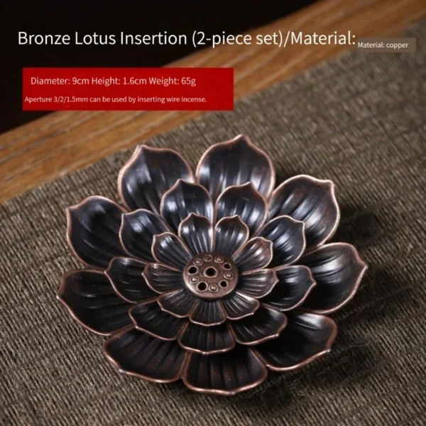 Porte-Encens Fleur de Lotus - Brûleur d'Encens en Alliage pour Méditation & Décoration Zen - Image 5
