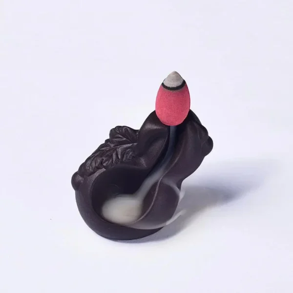 Mini Brûleur d'Encens à Reflux en Céramique | Porte-Encens Design Buddha Zen pour Bureau et Maison - Image 4