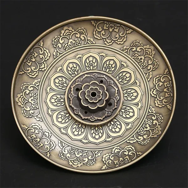 Porte-Encens Bouddha en Alliage avec Lotus – Support pour Bâton d'Encens et Cône pour Décoration Maison - Image 3