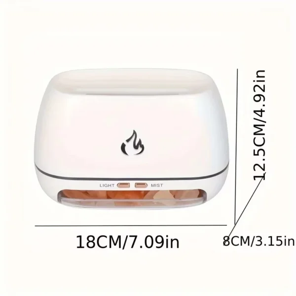 Diffuseur d'Huiles Essentielles 3D avec Pierre de Sel Himalayen - Humidificateur d'Air & Lampe LED Multicolore - Aromathérapie & Purification - Image 6