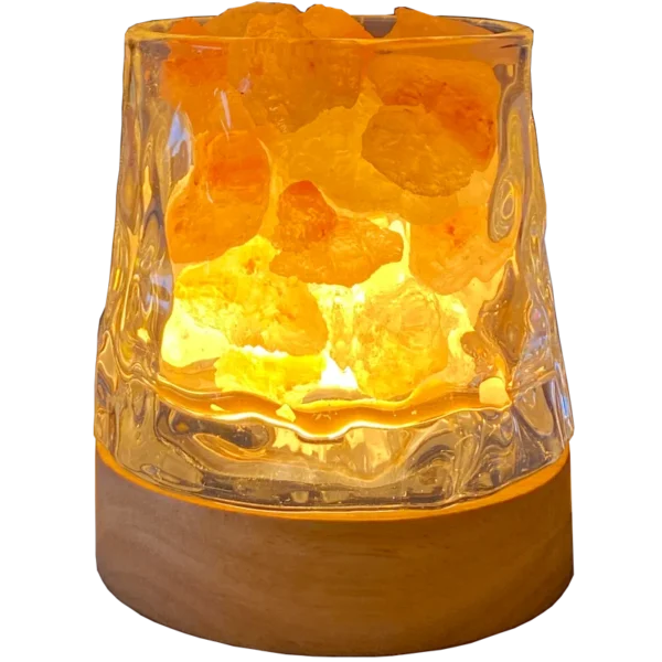 Lampe en Sel de l'Himalaya - Lumière Chaude USB - Pierre de Sel Rose Naturelle - Purificateur d'Air - Cadeau Bien-être & Décoration Zen - Image 2
