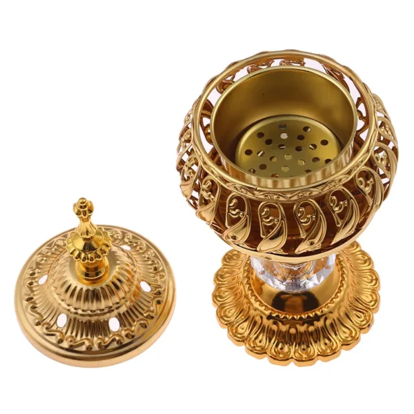 Brule Encens Marocain en Métal Luxe - Support pour Encens Arabes & Cônes - Style Vintage Élégant - Image 3