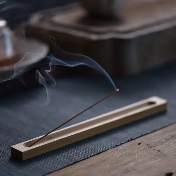 Porte-Encens en Bois pour Encens en Spirale - Brûleur d'Encens Élégant et Naturel