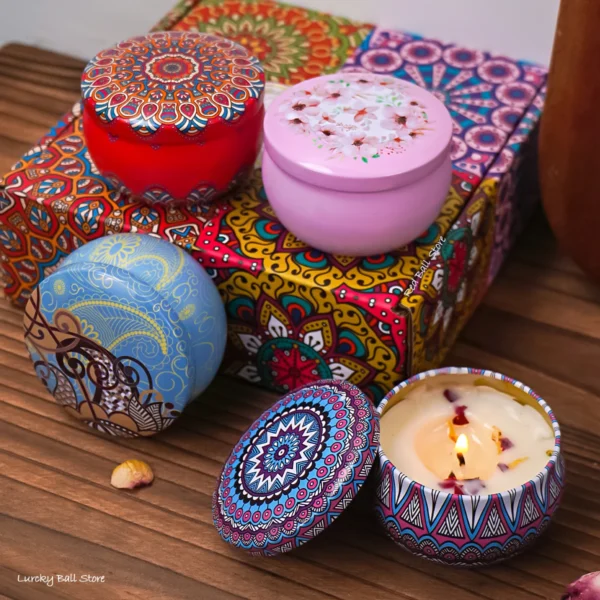 Coffret Bougie & Encens – 4 Bougies Parfumées Arabes avec Motifs Islamiques - Image 2