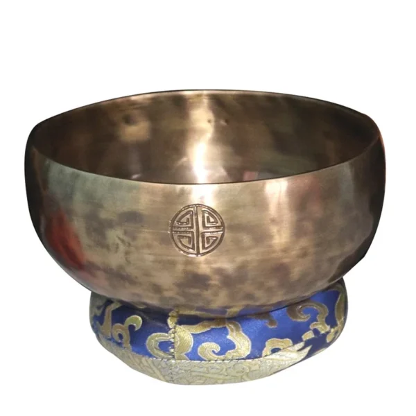 Grand bol tibétain pleine lune fait main pour méditation, yoga et concentration – 12 à 21 cm