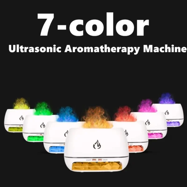 Diffuseur d'Huiles Essentielles 3D avec Pierre de Sel Himalayen - Humidificateur d'Air & Lampe LED Multicolore - Aromathérapie & Purification - Image 3