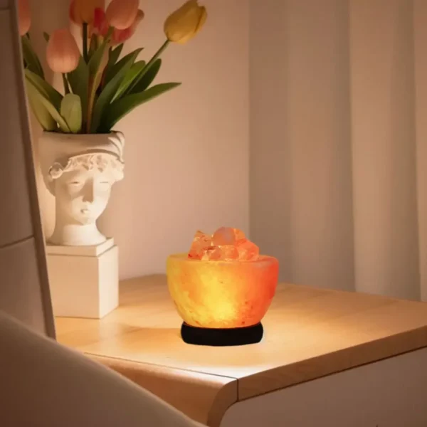 Lampe en sel rose de l’Himalaya éclairante – Décoration zen et purifiante pour la maison