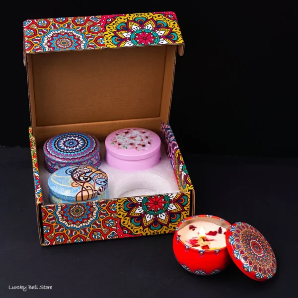 Coffret Bougie & Encens – 4 Bougies Parfumées Arabes avec Motifs Islamiques - Image 6