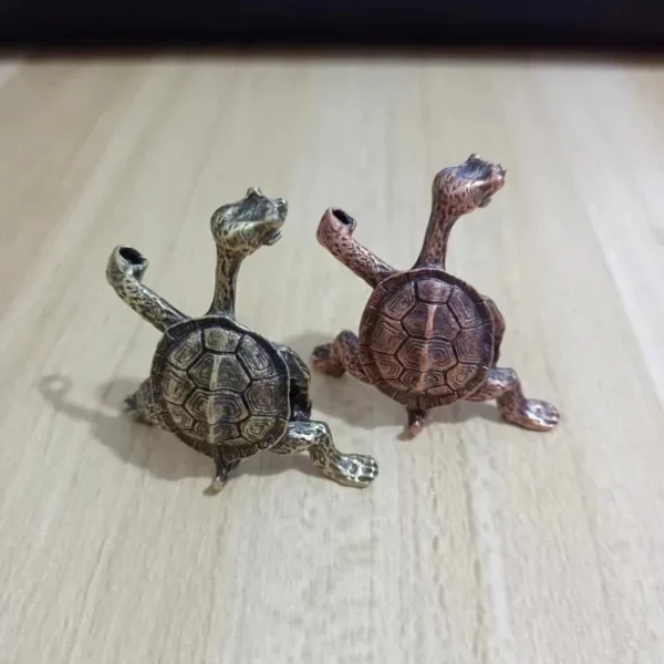 Porte-Encens Tortue Antique en Bronze – Support pour Bâton de Santal, Décoration de Table - Image 5